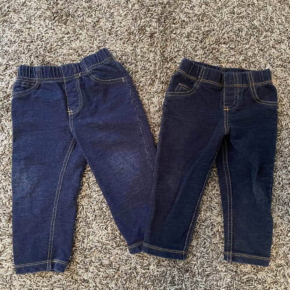 Carter's Faux Denim Boys Pants (2) 18 Months